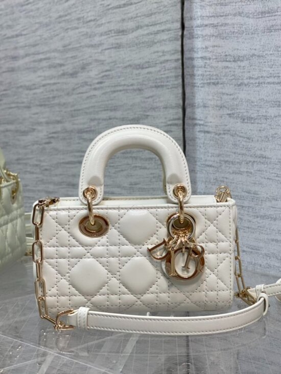 ✨ Dior D-Joy Mini Bag - Ivory Cannage Quilted with Gold Hardware ✨
